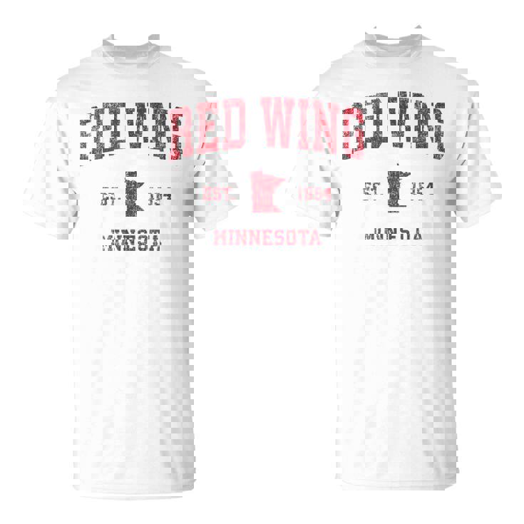 Red Wing ミネソタ Mn ビンテージ スポーツデザイン レッドプリント Tシャツ