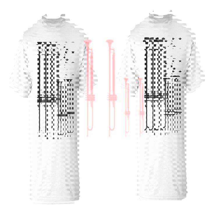 Trumpet Player American Flag Vintage T-Shirt