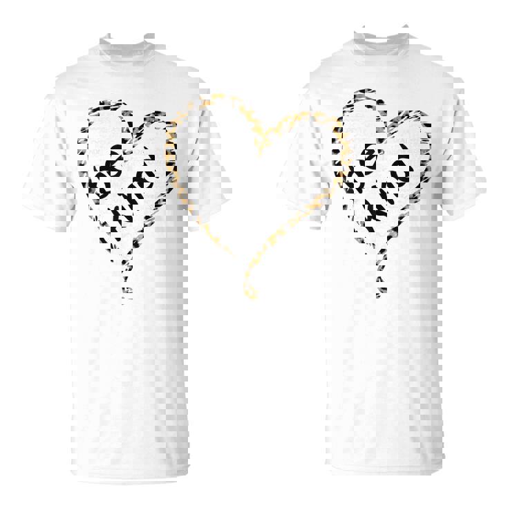 Unity Day Orange Leopard Heart Be Kind T-Shirt