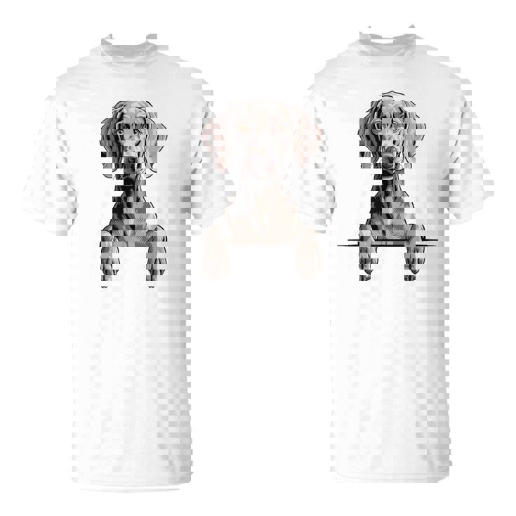 Weimaraner 面白い 覗き見ポケット 子犬 犬好き Tシャツ