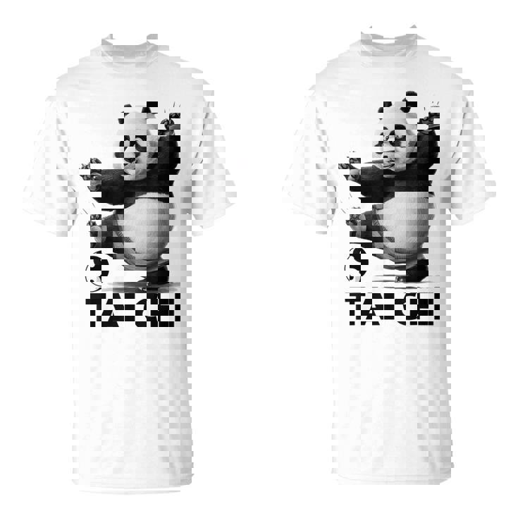 おもしろパンダ 動物 太極拳 格闘技 陰陽バランス Tシャツ