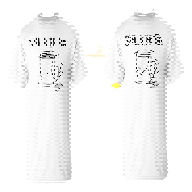 お茶をこぼす 友情 お茶好きの人 かわいい かわいい 湯呑み パーティー Tシャツ