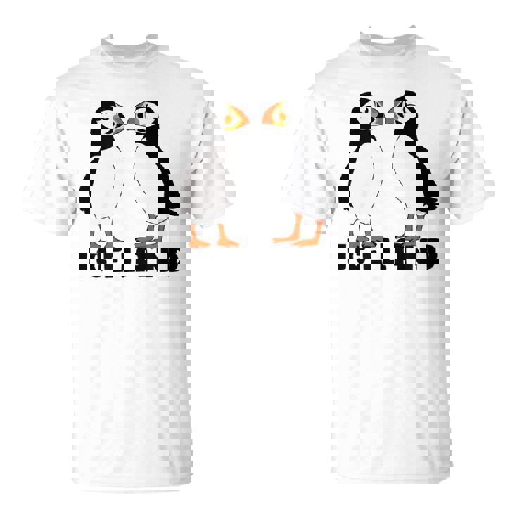 アイスランドのキュートなパフィン2個 Tシャツ