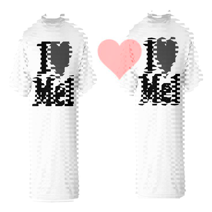 アイ・ラブ・ハート・メル・メルビン・メラニー・メリンダ・メリッサ・メロディ Tシャツ