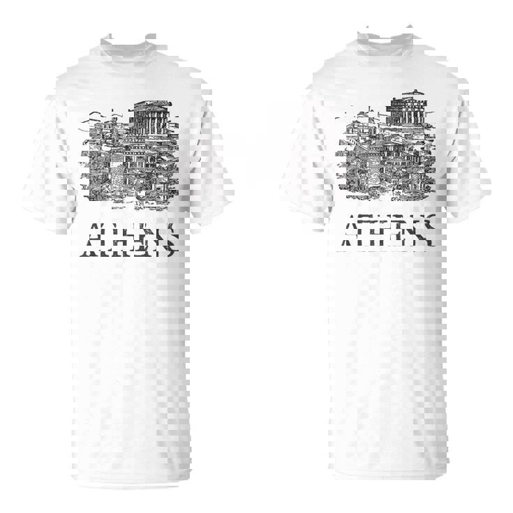 アテネギリシャ-ギリシャのお土産-アテネ Tシャツ