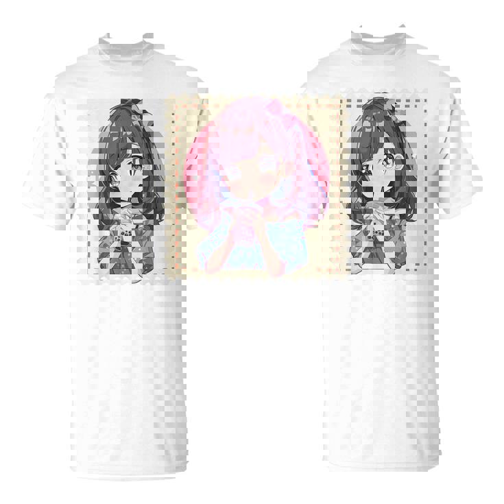 カワイイアニメ ちびガール バブルティー ボバミルク オタク Tシャツ