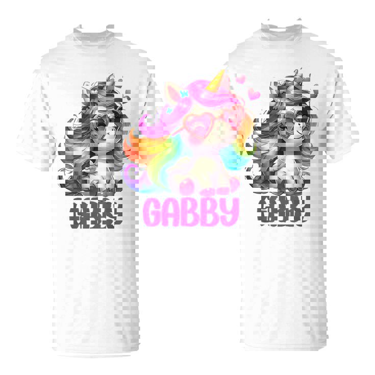 ギャビーユニコーン 名前入りデザイン Tシャツ