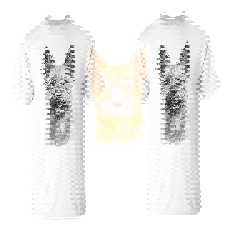 ケアンテリア 犬 グラフィック ペット アートワーク ケアンテリア Tシャツ