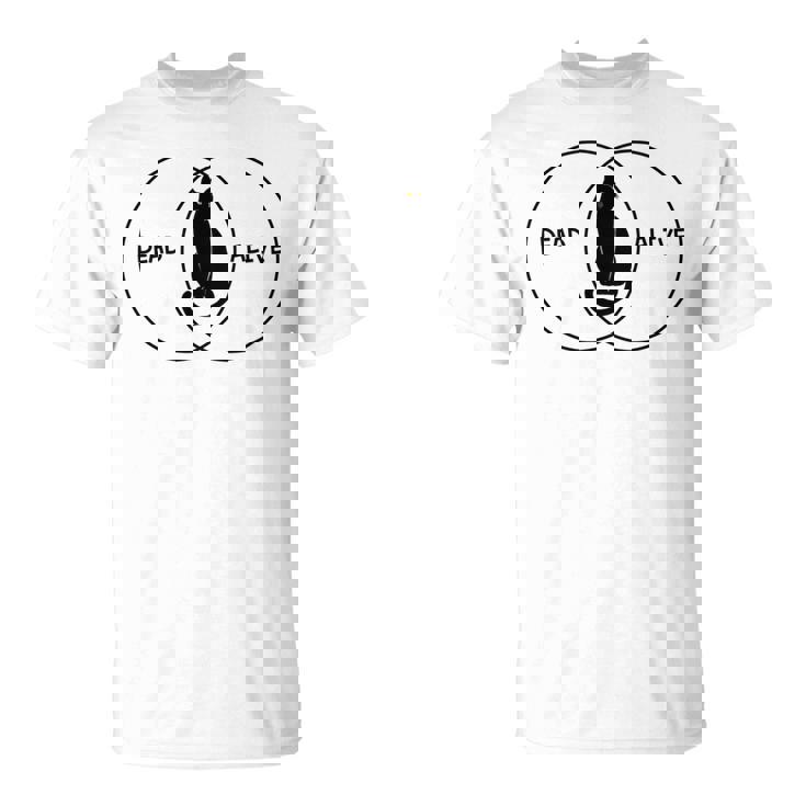 シュレディンガーの猫ベン図 長袖tシャツ Tシャツ