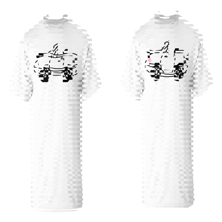 ジャパニーズホワイト スポーツカー Jdm オートクロス レーシングロードスター Tシャツ