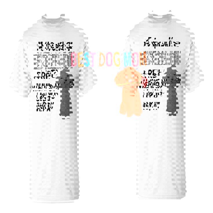 トイプードル最高の犬ママバレンタインデー面白い犬の恋人 長袖tシャツ Tシャツ