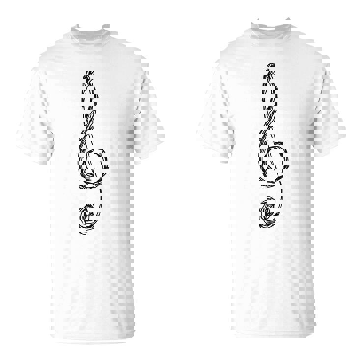 ト音記号 音楽記号 描画スケッチ Tシャツ