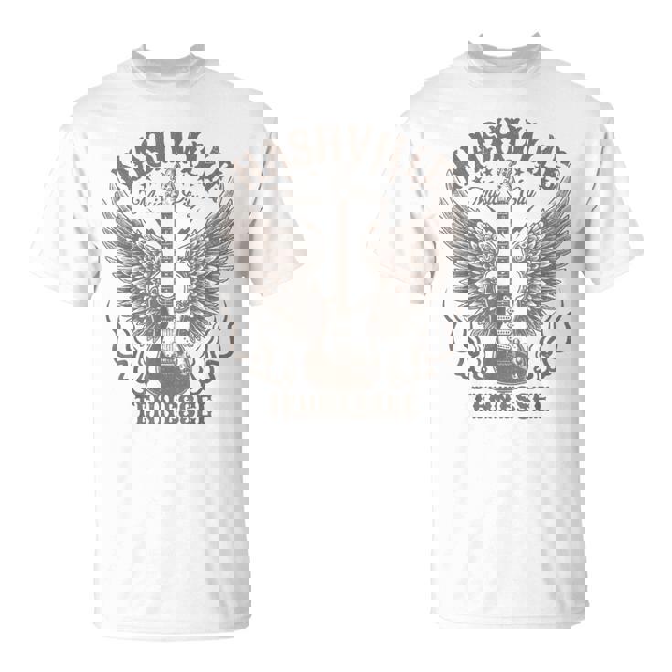 ナッシュビル テネシー ギター カントリーミュージック シティ レディース メンズ キッズ Tシャツ