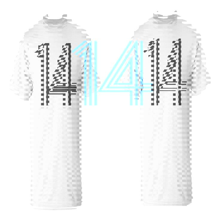 ナンバー14 シャツ レトロユニフォーム ヨーロッパスタイル バックプリントジャージ Tシャツ