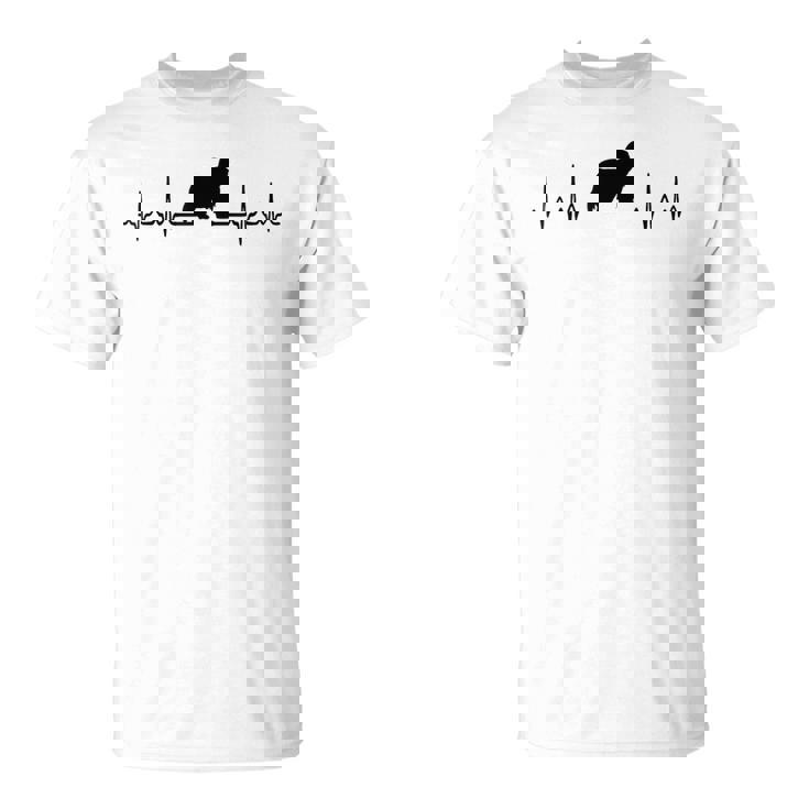 ハートビートドッグ-Ecgパルスビアデッドコリー Tシャツ