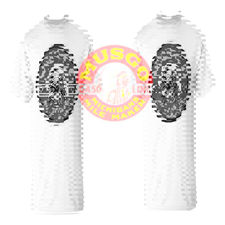 バックプリントのみ レトロ ヴィンテージ ガソリンスタンド ムスゴ ガソリンオイル Tシャツ