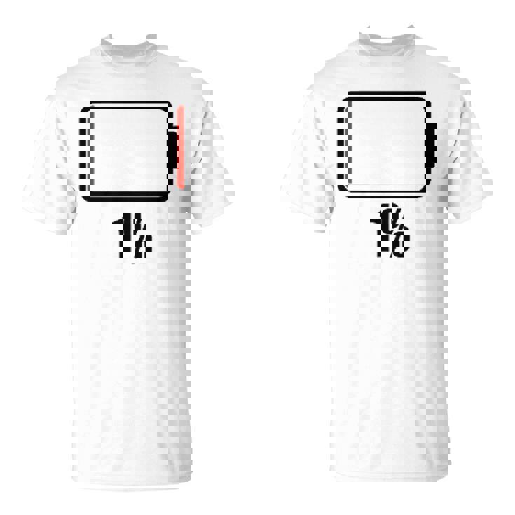 バッテリー1シャツ残り1バッテリーデッドシャツのバッテリー残量が少なくなりました。 Tシャツ