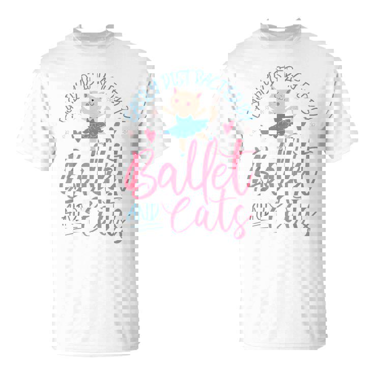 バレエダンサー ダンスガール バレリーナ 猫 気が散りやすい Tシャツ