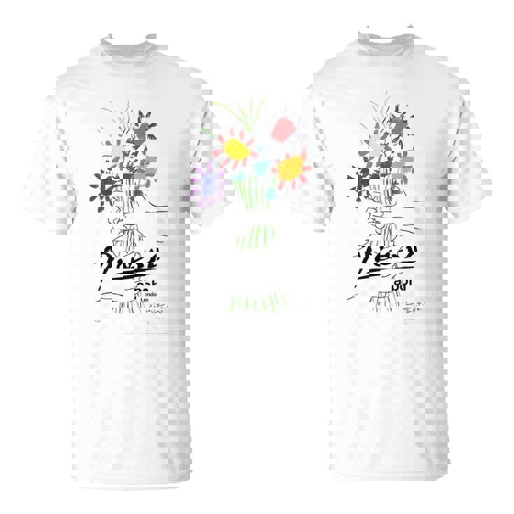 パブロ・ピカソ 平和の花 作品 描画 Papl2192 Tシャツ