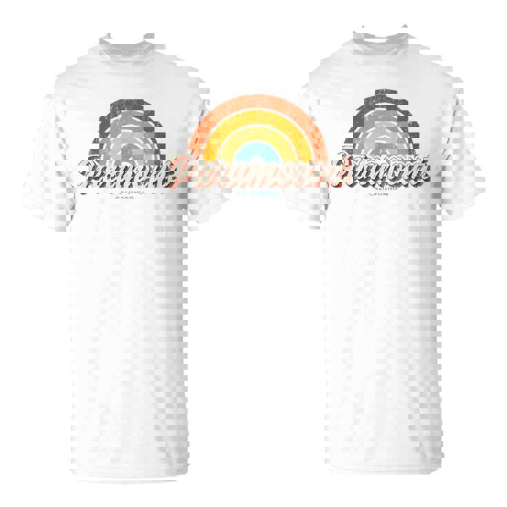 パラマウント カリフォルニア Ca ヴィンテージ レインボー レトロ 70年代 Tシャツ