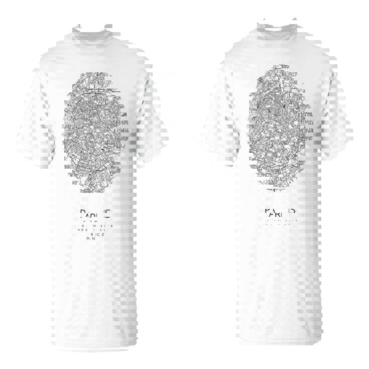 パリ フランス コーディネート 地図 故郷 Tシャツ