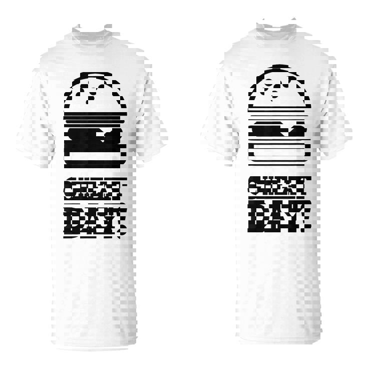 ファニージム チートデー ハンバーガー キャブ フード Tシャツ