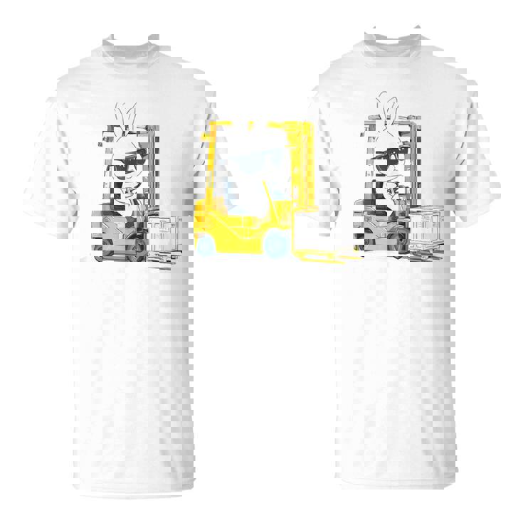 フォークリフト オペレーター フォークリフト ドライバー 物流 うさぎ イースター Tシャツ