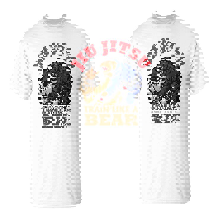 ブラジリアン柔術 Bjj クマのように訓練する 長袖tシャツ Tシャツ