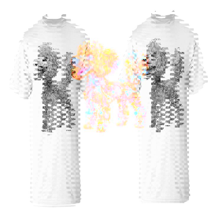 プードル 犬 モチーフ ペット イラスト プードル Tシャツ