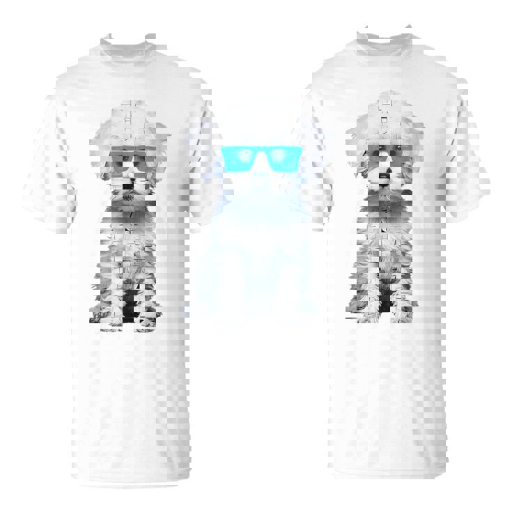 プードル 犬 幾何学的 キュート サングラス アニマル アート プードル Tシャツ