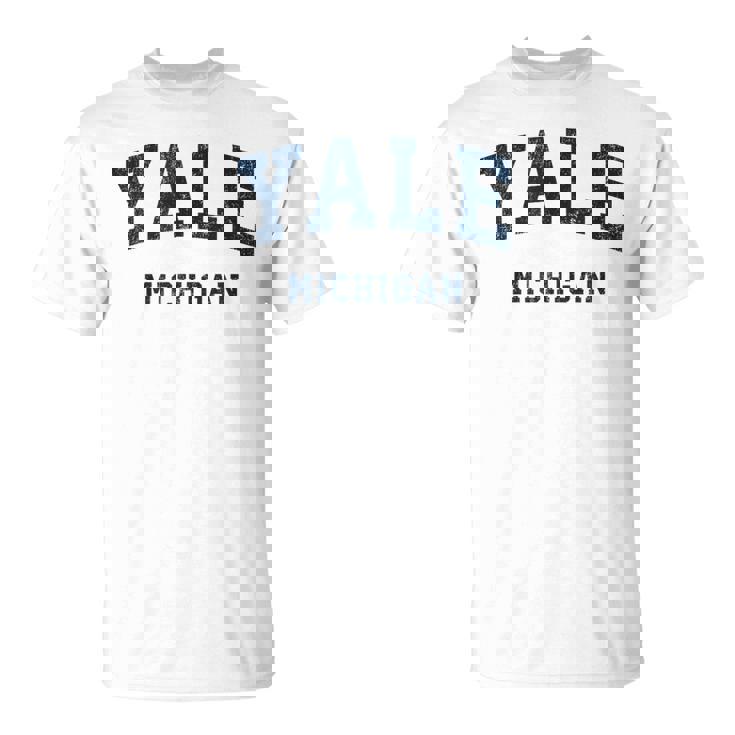 ミシガン州イェールミシガン州ヴィンテージアスレチックスポーツデザイン Tシャツ