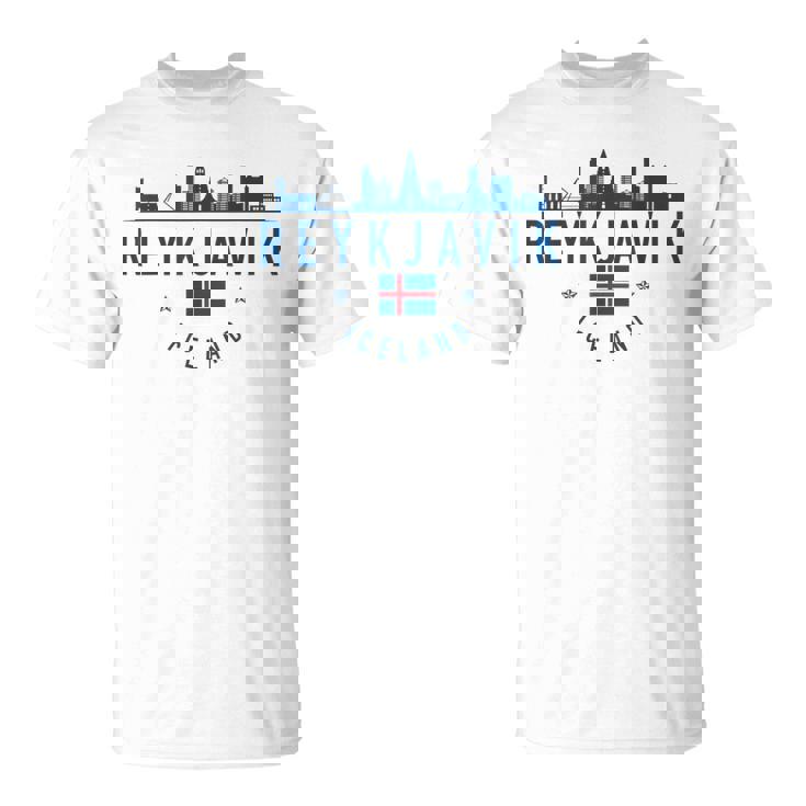 レイキャビク アイスランド アイスランド国旗 スカイライン プライド お土産 Tシャツ