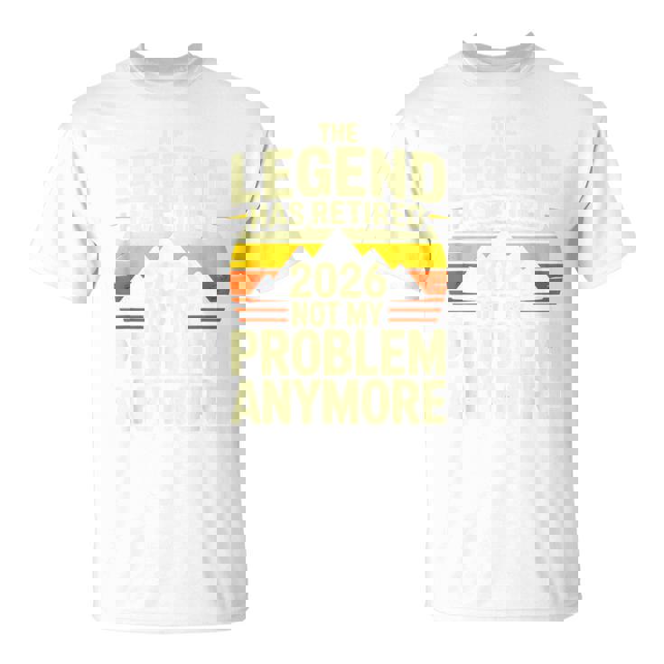 レジェンドが引退した2026年 おかしな退職祝い Tシャツ
