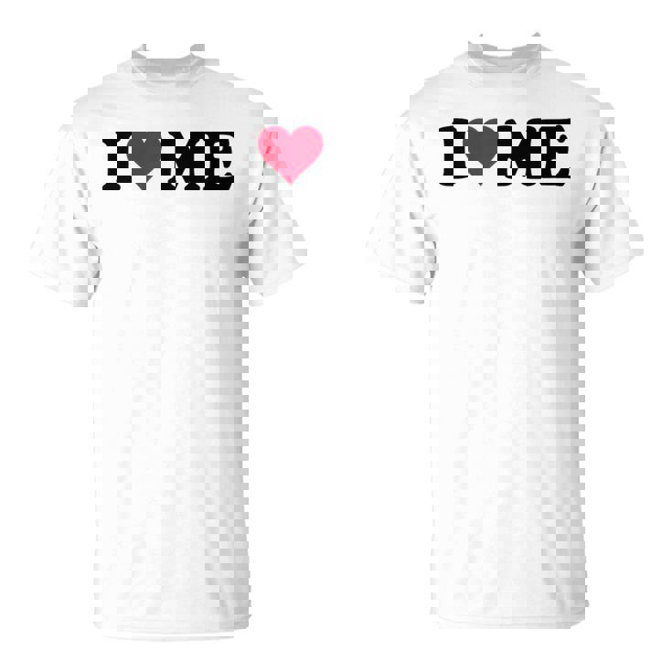 レッドハートデザイン I Love Me Tシャツ