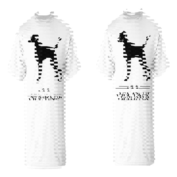 ワイマラナー ブラック シルエット Tシャツ