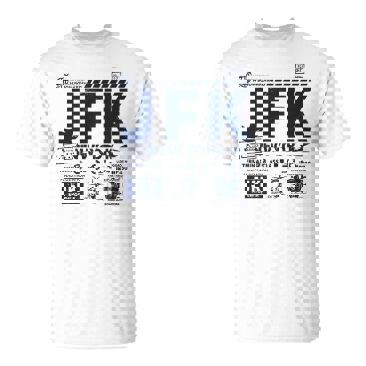 ヴィンテージ ニューヨーク Jfk 空港コード トラベルデイ レトロ Nyc 長袖tシャツ Tシャツ