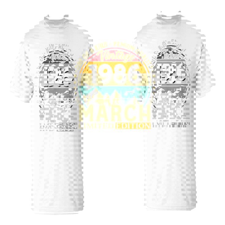 ヴィンテージカー 1986 年3月 40 歳の誕生日 1986 年のクラシックカー Tシャツ