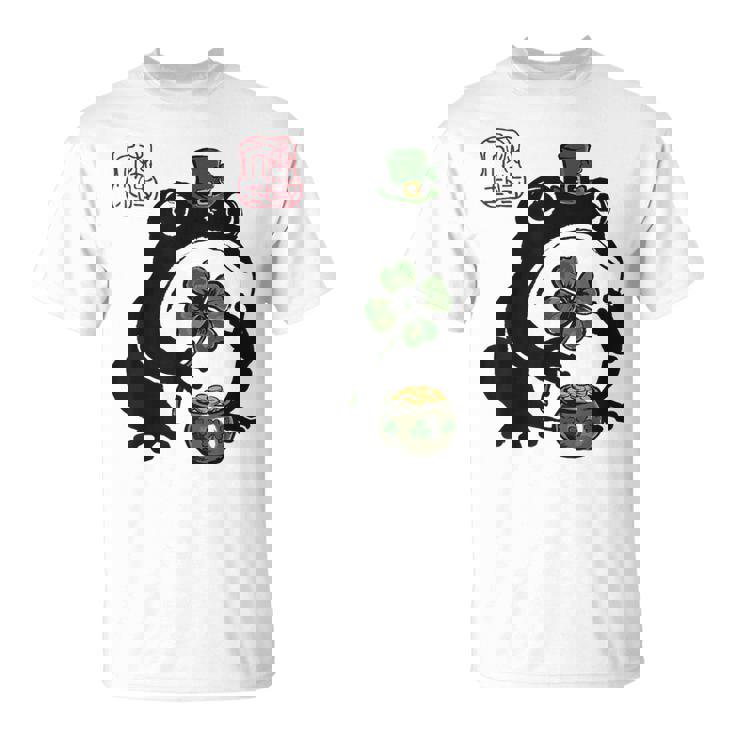 不機嫌そうなカエル 面白い 聖パトリックデー クローバーリーフ アニメ 日本語 Tシャツ
