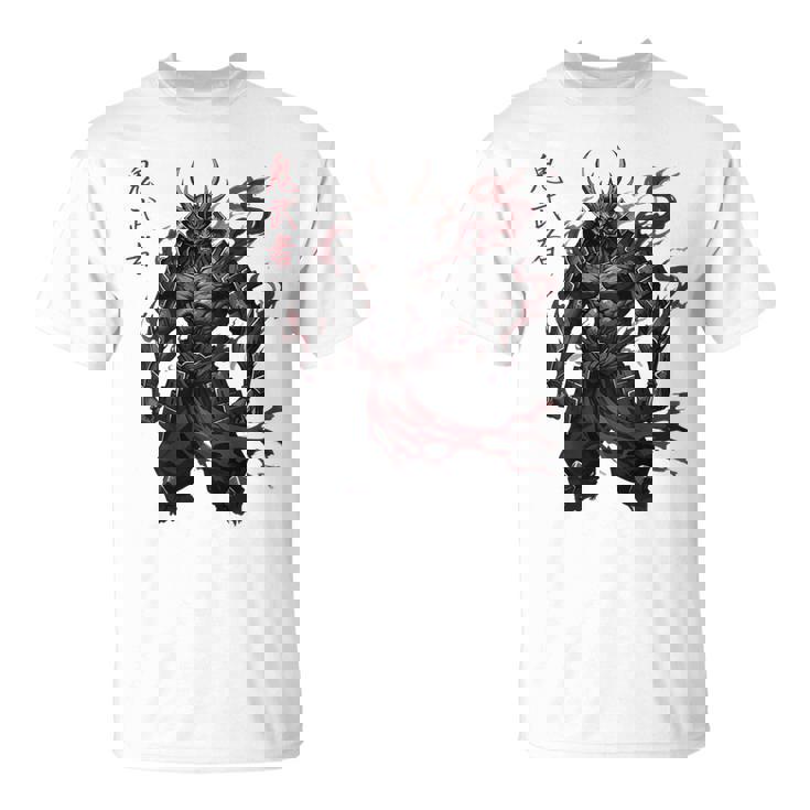 侍戦士 鬼 ダークファンタジー 日本漫画 Tシャツ