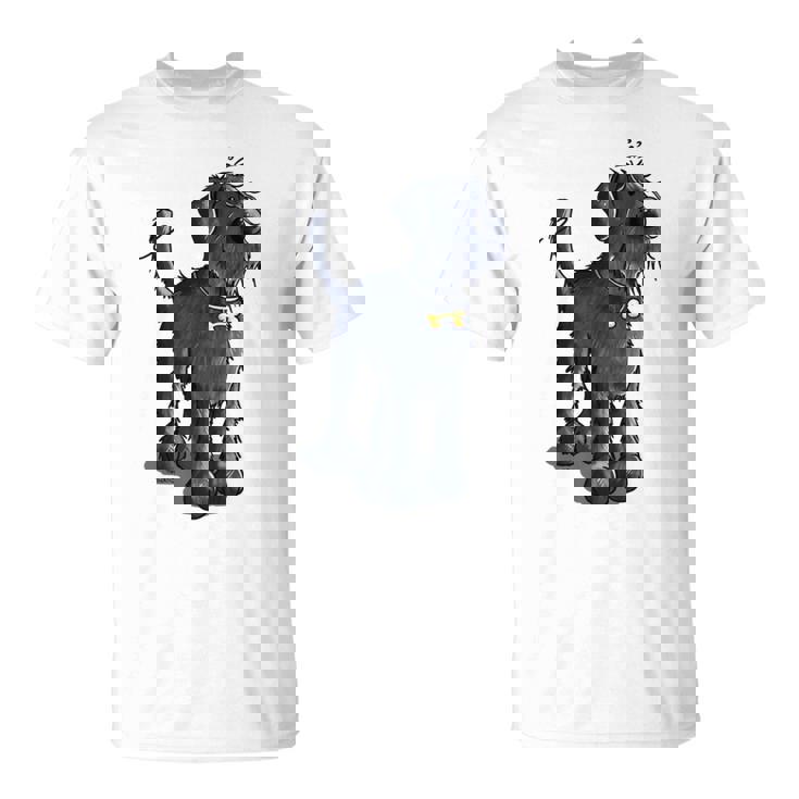 愉快なジャイアントシュナウザー Ichnauzer ギフト ドッグファン 長袖tシャツ Tシャツ