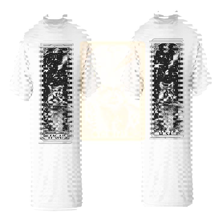 星のタロットカード アライグマ 占星術 神秘的なアライグマ Tシャツ