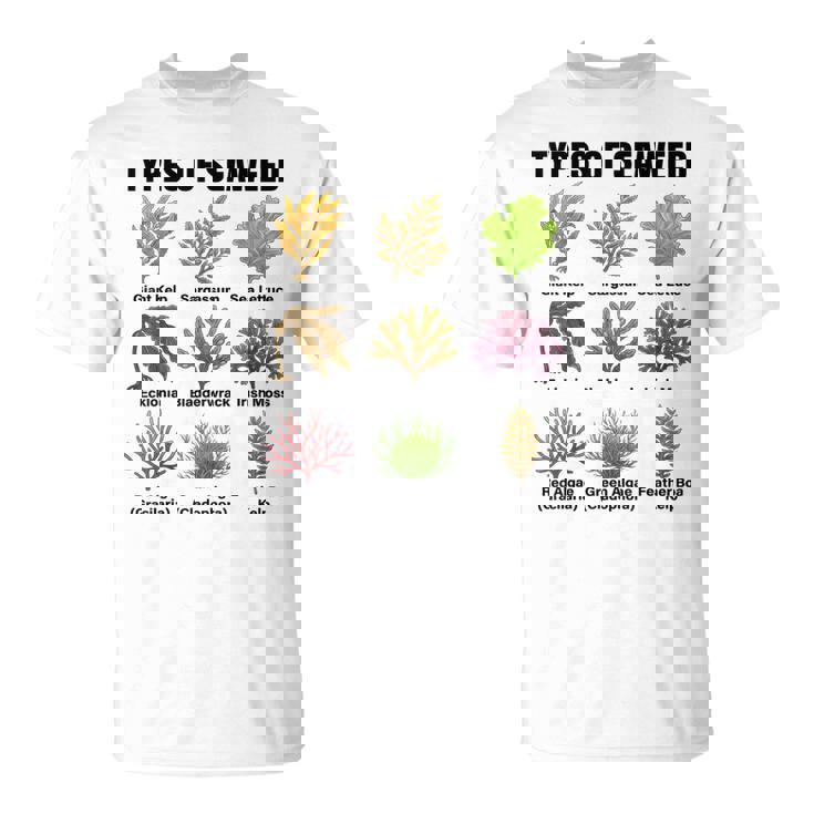 海藻の種類、海藻種チャート、海藻の種類 Tシャツ