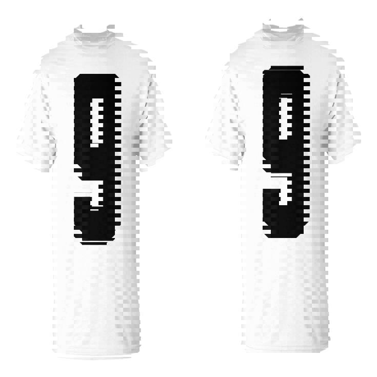 番号9 ナインスポーツジャージ 誕生日年齢 ラッキーナンバーブラック Tシャツ