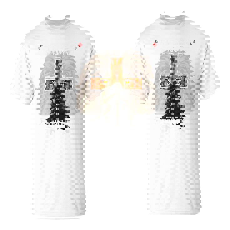 祈り 戦士 ライオン ユダ グラフィック クリスチャン クロスバック プリント Tシャツ