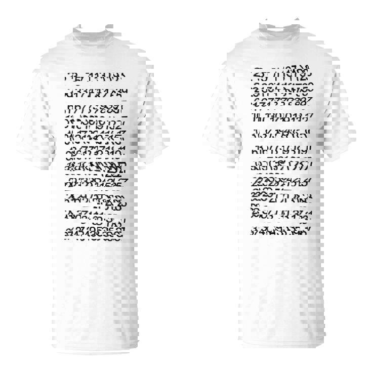 素数 数学 数式 公式 元素記号 化学式 物理 虚数 周期表 円周率 メンズ キッズ 子供 白 プリントosu Tシャツ