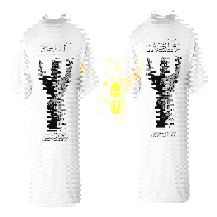 背圧呼吸保護器具 キャリア 消防士 消防隊 Tシャツ