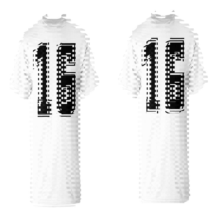 背番号 16 チーム短大スポーツ背番号付きユニフォーム Tシャツ