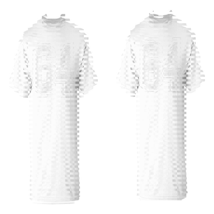 背面に64番。 Tシャツ