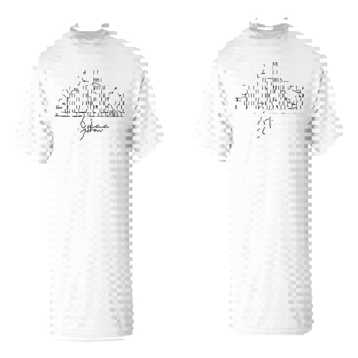 街 スカイライン 旅行 お土産 観光 横浜 日本 Tシャツ