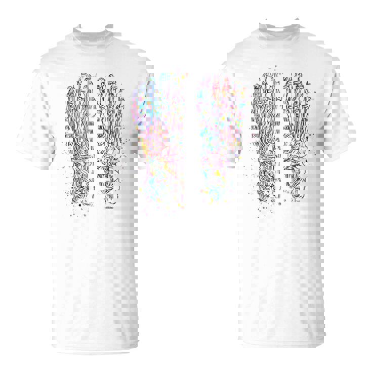 足解剖学 水彩 骨格 足 筋肉 Tシャツ